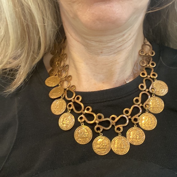 Vintage bronze coin necklace - Picture 4 of 5